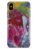 Liquid Abstract Paint Remix V46 - iPhone X Clipit Case