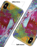 Liquid Abstract Paint Remix V46 - iPhone X Clipit Case