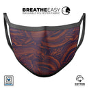 Liquid Abstract Paint Remix V47 - Made in USA Mouth Cover Unisex Anti-Dust Cotton Blend Reusable & Washable Face Mask with Adjustable Sizing for Adult or Child