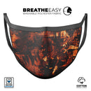 Liquid Abstract Paint Remix V49 - Made in USA Mouth Cover Unisex Anti-Dust Cotton Blend Reusable & Washable Face Mask with Adjustable Sizing for Adult or Child