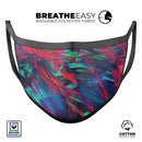 Liquid Abstract Paint Remix V4 - Made in USA Mouth Cover Unisex Anti-Dust Cotton Blend Reusable & Washable Face Mask with Adjustable Sizing for Adult or Child