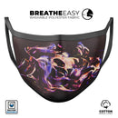 Liquid Abstract Paint Remix V51 - Made in USA Mouth Cover Unisex Anti-Dust Cotton Blend Reusable & Washable Face Mask with Adjustable Sizing for Adult or Child