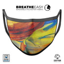 Liquid Abstract Paint Remix V54 - Made in USA Mouth Cover Unisex Anti-Dust Cotton Blend Reusable & Washable Face Mask with Adjustable Sizing for Adult or Child