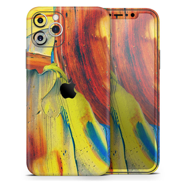 Liquid Abstract Paint Remix V54 - Skin-Kit compatible with the Apple iPhone 13, 13 Pro Max, 13 Mini, 13 Pro, iPhone 12, iPhone 11 (All iPhones Available)