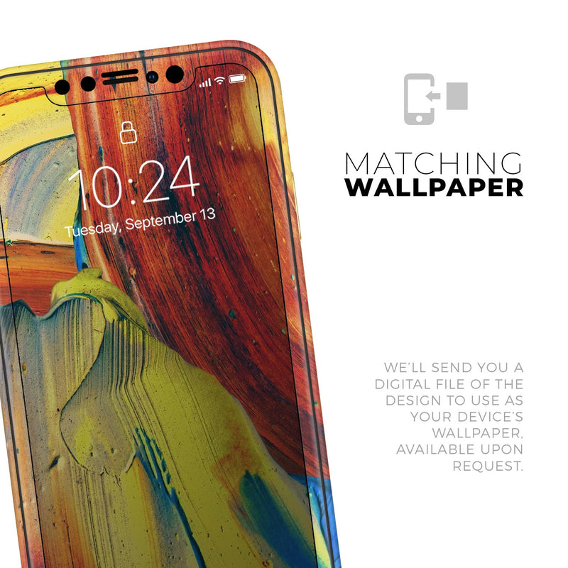 Liquid Abstract Paint Remix V54  - Protective Skin Wrap & Decal – Compatible with iPhone SE to iPhone 17 Pro Max (All Models)