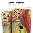 Liquid Abstract Paint Remix V54  - Protective Skin Wrap & Decal – Compatible with iPhone SE to iPhone 17 Pro Max (All Models)