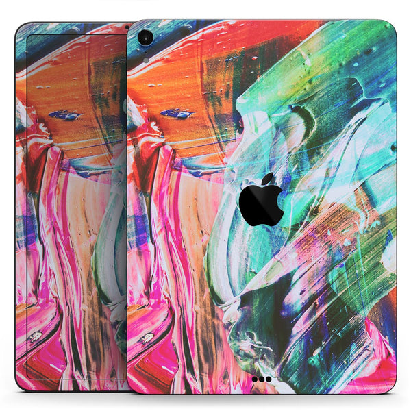 Liquid Abstract Paint Remix V55 - Full Body Skin Decal for the Apple iPad Pro 12.9", 11", 10.5", 9.7", Air or Mini (All Models Available)