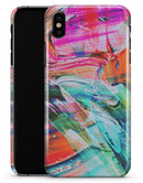 Liquid Abstract Paint Remix V55 - iPhone X Clipit Case