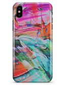 Liquid Abstract Paint Remix V55 - iPhone X Clipit Case