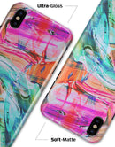 Liquid Abstract Paint Remix V55 - iPhone X Clipit Case