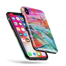 Liquid Abstract Paint Remix V55 - iPhone X Swappable Hybrid Case