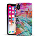 Liquid Abstract Paint Remix V55 - iPhone X Swappable Hybrid Case