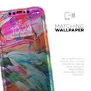 Liquid Abstract Paint Remix V55  - Protective Skin Wrap & Decal – Compatible with iPhone SE to iPhone 17 Pro Max (All Models)