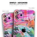 Liquid Abstract Paint Remix V55  - Protective Skin Wrap & Decal – Compatible with iPhone SE to iPhone 17 Pro Max (All Models)