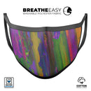 Liquid Abstract Paint Remix V57 - Made in USA Mouth Cover Unisex Anti-Dust Cotton Blend Reusable & Washable Face Mask with Adjustable Sizing for Adult or Child
