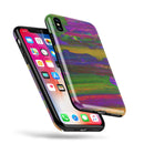 Liquid Abstract Paint Remix V57 - iPhone X Swappable Hybrid Case