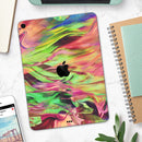 Liquid Abstract Paint Remix V58 - Full Body Skin Decal for the Apple iPad Pro 12.9", 11", 10.5", 9.7", Air or Mini (All Models Available)