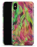 Liquid Abstract Paint Remix V58 - iPhone X Clipit Case