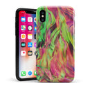 Liquid Abstract Paint Remix V58 - iPhone X Swappable Hybrid Case