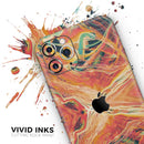 Liquid Abstract Paint Remix V59 - Vinyl Skin Wrap for iPhone 17 Pro Max, 17 Pro, 17 Air, 17, 16 & All Models — Soft Matte or Ultra Gloss