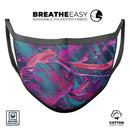 Liquid Abstract Paint Remix V5 - Made in USA Mouth Cover Unisex Anti-Dust Cotton Blend Reusable & Washable Face Mask with Adjustable Sizing for Adult or Child