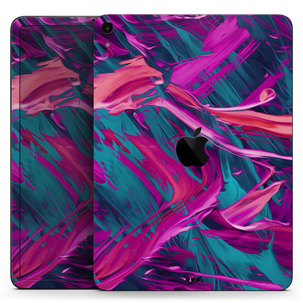 Liquid Abstract Paint Remix V5 - Full Body Skin Decal for the Apple iPad Pro 12.9", 11", 10.5", 9.7", Air or Mini (All Models Available)