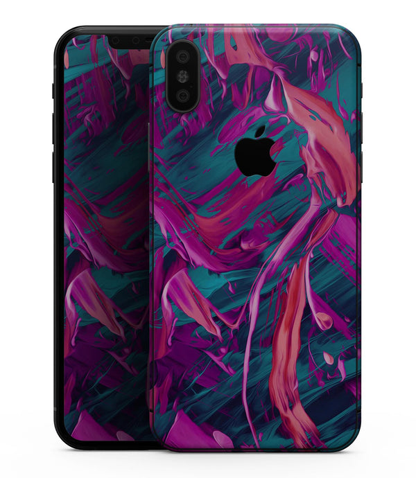 Liquid Abstract Paint Remix V5 - iPhone XS MAX, XS/X, 8/8+, 7/7+, 5/5S/SE Skin-Kit (All iPhones Available)