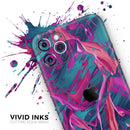 Liquid Abstract Paint Remix V5  - Protective Skin Wrap & Decal – Compatible with iPhone SE to iPhone 17 Pro Max (All Models)