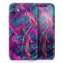 Liquid Abstract Paint Remix V5  - Protective Skin Wrap & Decal – Compatible with iPhone SE to iPhone 17 Pro Max (All Models)