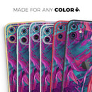 Liquid Abstract Paint Remix V5  - Protective Skin Wrap & Decal – Compatible with iPhone SE to iPhone 17 Pro Max (All Models)