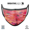 Liquid Abstract Paint Remix V61 - Made in USA Mouth Cover Unisex Anti-Dust Cotton Blend Reusable & Washable Face Mask with Adjustable Sizing for Adult or Child