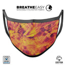 Liquid Abstract Paint Remix V62 - Made in USA Mouth Cover Unisex Anti-Dust Cotton Blend Reusable & Washable Face Mask with Adjustable Sizing for Adult or Child