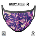 Liquid Abstract Paint Remix V63 - Made in USA Mouth Cover Unisex Anti-Dust Cotton Blend Reusable & Washable Face Mask with Adjustable Sizing for Adult or Child