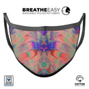 Liquid Abstract Paint Remix V64 - Made in USA Mouth Cover Unisex Anti-Dust Cotton Blend Reusable & Washable Face Mask with Adjustable Sizing for Adult or Child