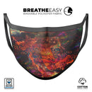 Liquid Abstract Paint Remix V65 - Made in USA Mouth Cover Unisex Anti-Dust Cotton Blend Reusable & Washable Face Mask with Adjustable Sizing for Adult or Child
