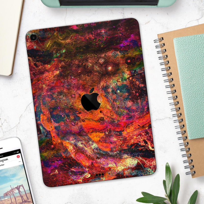 Liquid Abstract Paint Remix V65 - Full Body Skin Decal for the Apple iPad Pro 12.9", 11", 10.5", 9.7", Air or Mini (All Models Available)