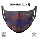 Liquid Abstract Paint Remix V66 - Made in USA Mouth Cover Unisex Anti-Dust Cotton Blend Reusable & Washable Face Mask with Adjustable Sizing for Adult or Child