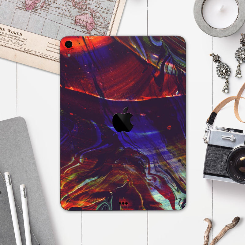 Liquid Abstract Paint Remix V66 - Full Body Skin Decal for the Apple iPad Pro 12.9", 11", 10.5", 9.7", Air or Mini (All Models Available)