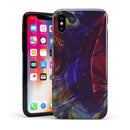 Liquid Abstract Paint Remix V66 - iPhone X Swappable Hybrid Case