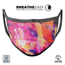 Liquid Abstract Paint Remix V68 - Made in USA Mouth Cover Unisex Anti-Dust Cotton Blend Reusable & Washable Face Mask with Adjustable Sizing for Adult or Child