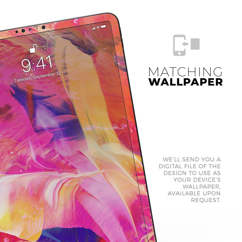 Liquid Abstract Paint Remix V68 - Full Body Skin Decal for the Apple iPad Pro 12.9", 11", 10.5", 9.7", Air or Mini (All Models Available)