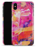 Liquid Abstract Paint Remix V68 - iPhone X Clipit Case