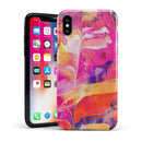 Liquid Abstract Paint Remix V68 - iPhone X Swappable Hybrid Case