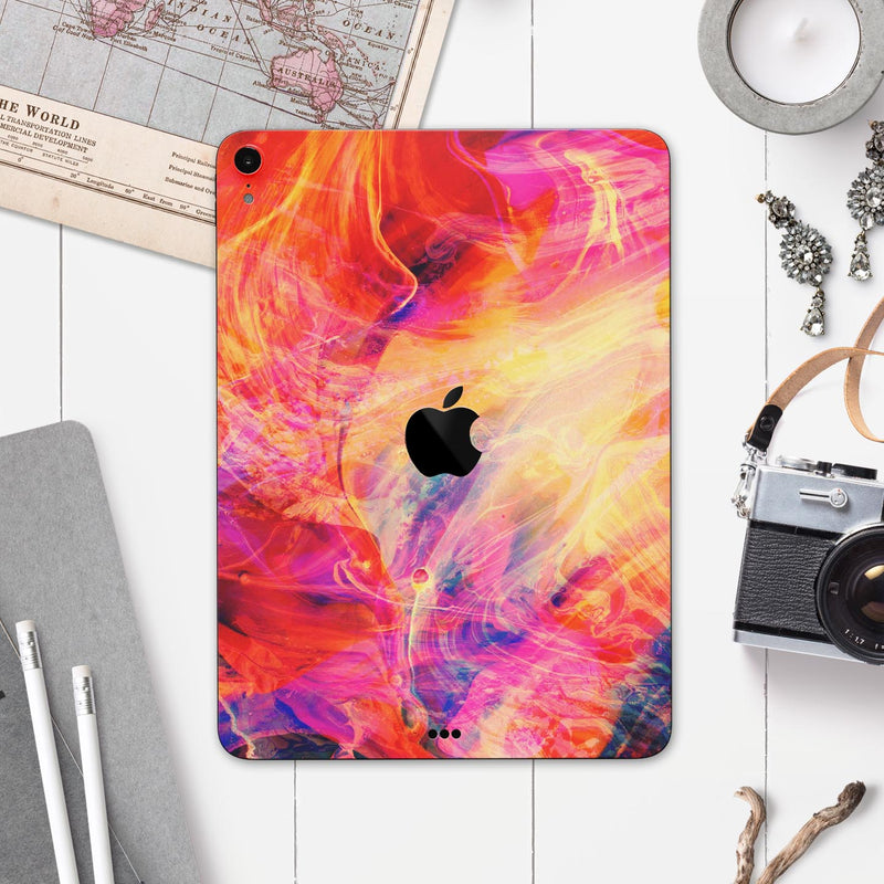 Liquid Abstract Paint Remix V69 - Full Body Skin Decal for the Apple iPad Pro 12.9", 11", 10.5", 9.7", Air or Mini (All Models Available)