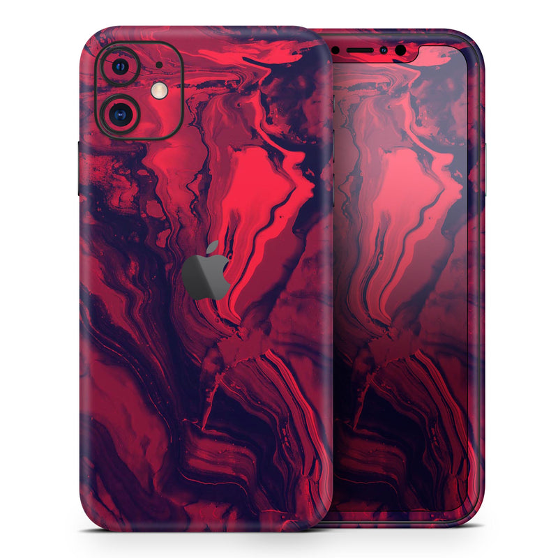 Liquid Abstract Paint Remix V6 - Skin-Kit compatible with the Apple iPhone 13, 13 Pro Max, 13 Mini, 13 Pro, iPhone 12, iPhone 11 (All iPhones Available)