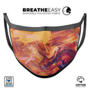 Liquid Abstract Paint Remix V70 - Made in USA Mouth Cover Unisex Anti-Dust Cotton Blend Reusable & Washable Face Mask with Adjustable Sizing for Adult or Child
