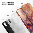 Liquid Abstract Paint Remix V70 - iPhone X Swappable Hybrid Case