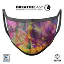 Liquid Abstract Paint Remix V71 - Made in USA Mouth Cover Unisex Anti-Dust Cotton Blend Reusable & Washable Face Mask with Adjustable Sizing for Adult or Child