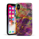 Liquid Abstract Paint Remix V71 - iPhone X Swappable Hybrid Case