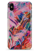 Liquid Abstract Paint Remix V73 - iPhone X Clipit Case